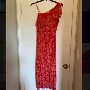 Amuse Society one shouldered maxi dress